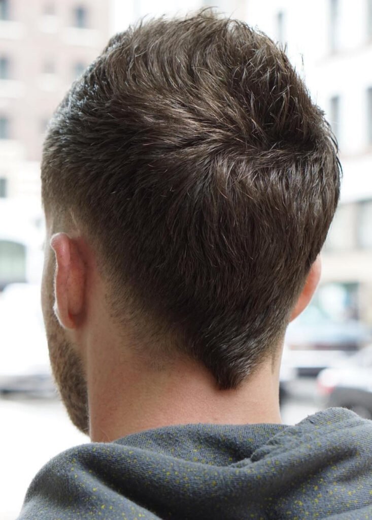 v shape hair cut for men