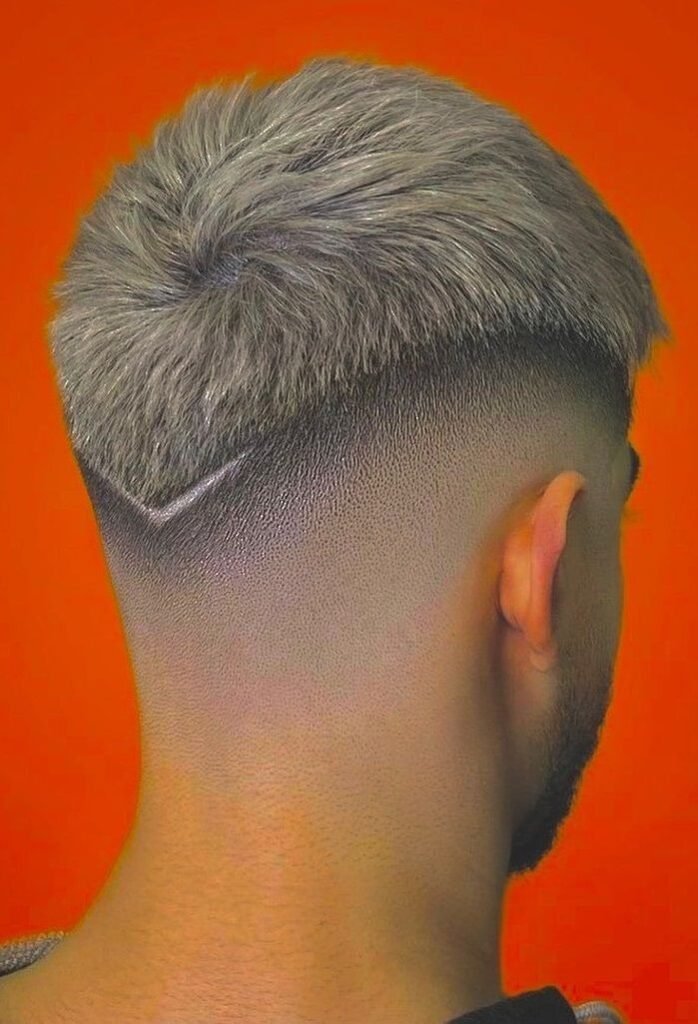 V-Shaped Undercut style for blonde hair